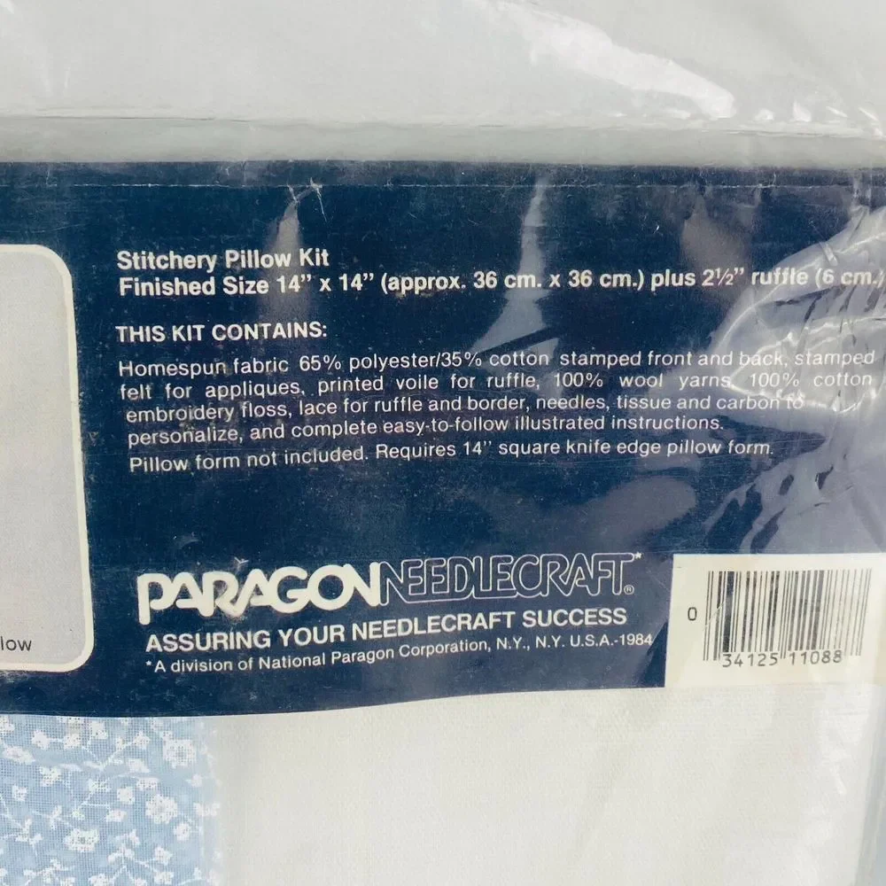 Paragon 1088 Love One Another Stitchery Pillow Kit Precious Moments 14x14‎ 1984